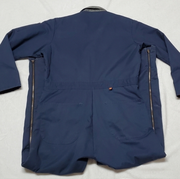 Vintage Wrangler Big Ben Navy Red Quilted Insulated Coveralls USA Made Medium - Picture 13 of 16